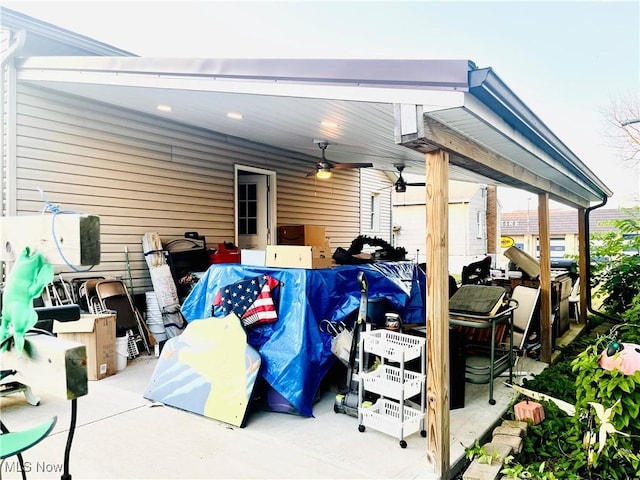617 Valley St, Minerva, OH 44657 - view of patio / terrace with a ceiling fan