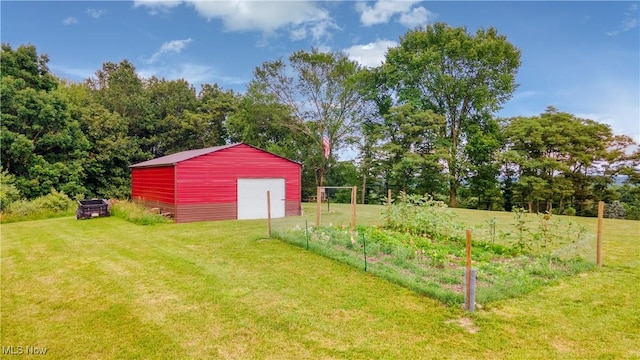 153 Lowes Dr, New Cumberland, WV 26047 - view of grassy yard with a garage and an outbuilding