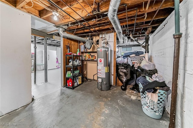 8006 Chesterfield Ave, Parma, OH 44129 - unfinished basement with gas water heater