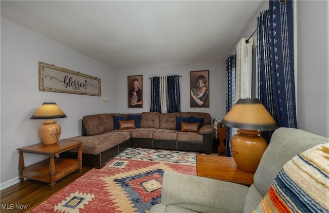 1492 Ries St, Barberton, OH 44203 - living room with wood finished floors and baseboards