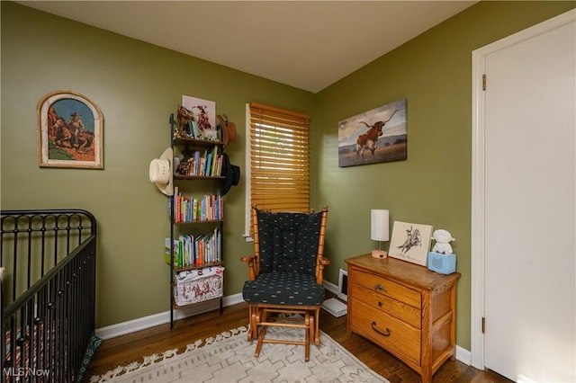 1492 Ries St, Barberton, OH 44203 - sitting room featuring wood finished floors and baseboards