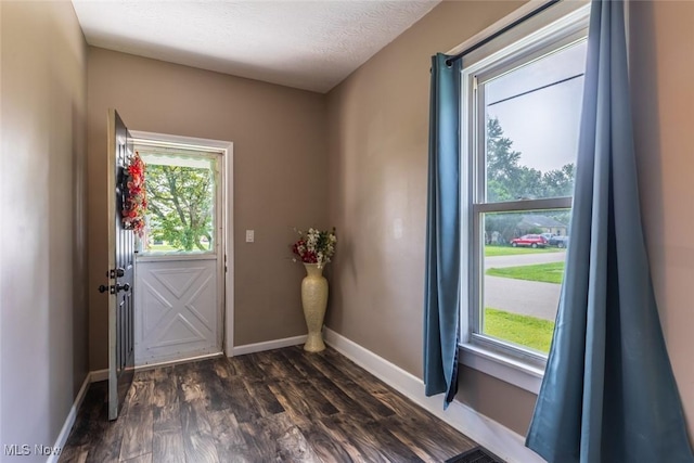 135 S 31st St, Newark, OH 43055 - doorway to outside with dark wood-style flooring and baseboards