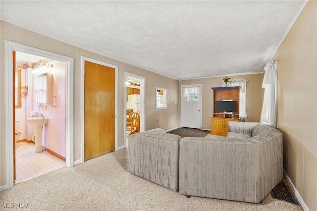 192 Swartz Rd, Akron, OH 44319 - living area featuring baseboards and carpet floors