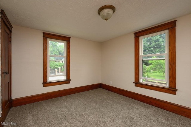41 New St, Barberton, OH 44203 - carpeted empty room with healthy amount of natural light and a textured ceiling
