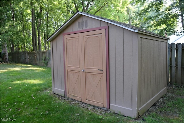 8303 Bradfords Gate Rd, Olmsted Falls, OH 44138 - view of shed with a fenced backyard