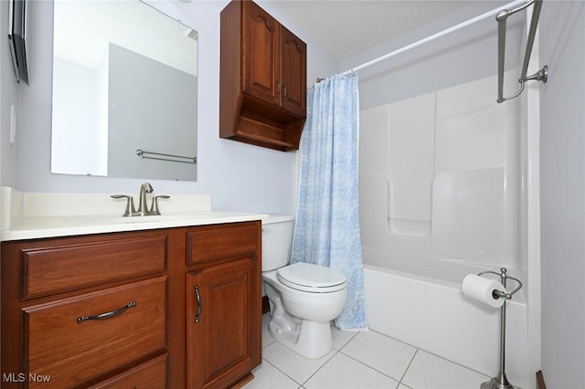 1137 Saint Abigail St SW, Hartville, OH 44632 - bathroom with tile patterned flooring, vanity, and shower / bath combo