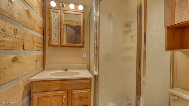 48820 Hillcrest Dr, Caldwell, OH 43724 - bathroom with vanity and a shower stall