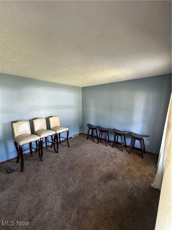 6279 Palmer Dr NW, Canton, OH 44718 - living area featuring carpet floors and a textured ceiling