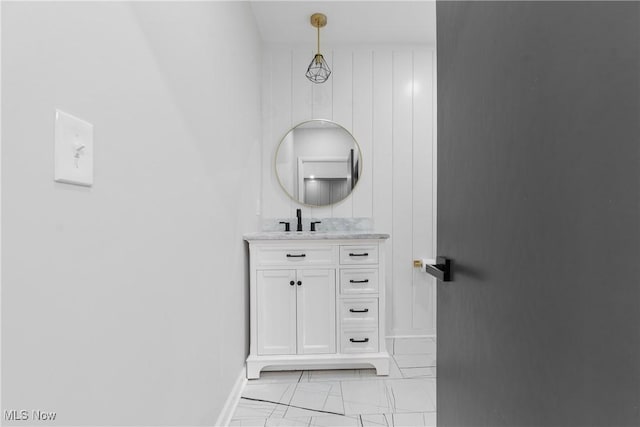 3350 S Main St, Akron, OH 44319 - bathroom with vanity and baseboards