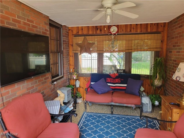 4626 7th St SW, Canton, OH 44708 - sunroom with a ceiling fan