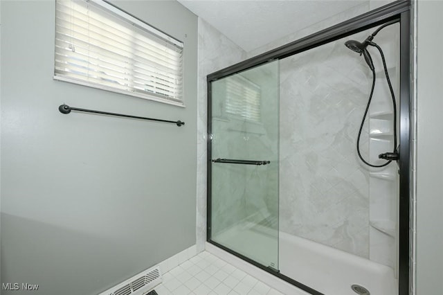 8714 Quailridge Ct, Macedonia, OH 44056 - bathroom with tile patterned floors and a shower stall