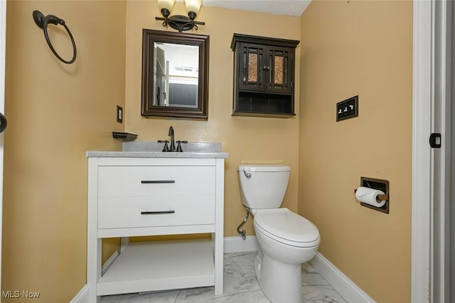 8714 Quailridge Ct, Macedonia, OH 44056 - half bathroom featuring marble look tiles and vanity