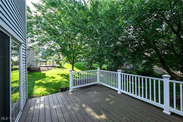 8714 Quailridge Ct, Macedonia, OH 44056 - wooden terrace featuring a yard