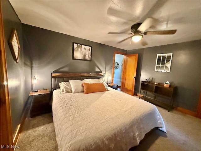 1257 Elmhurst Dr, Weirton, WV 26062 - bedroom with light carpet and ceiling fan