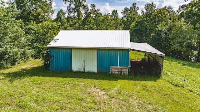 200 Breezy Acres Ln, Walker, WV 26180 - view of pole building featuring a yard and a carport