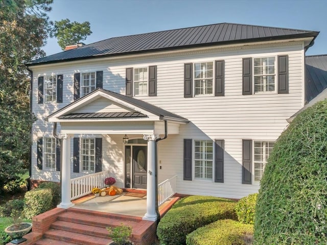 view of front of property with a porch