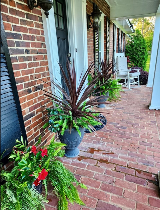 view of patio with a porch