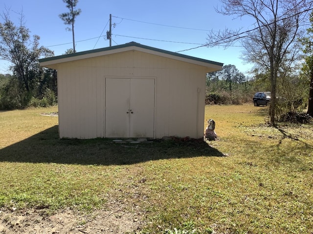 view of shed