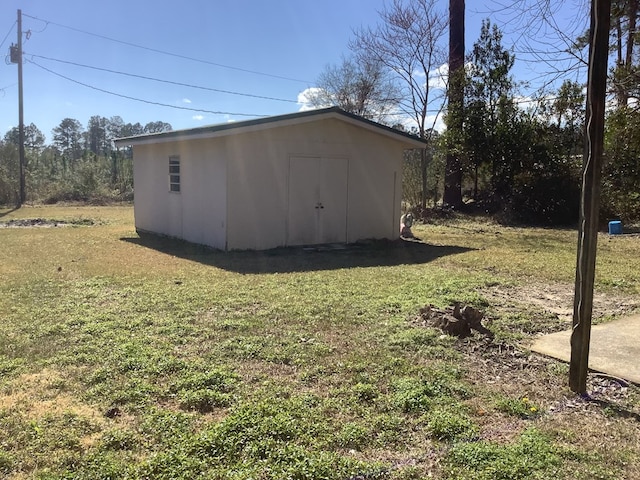 view of shed