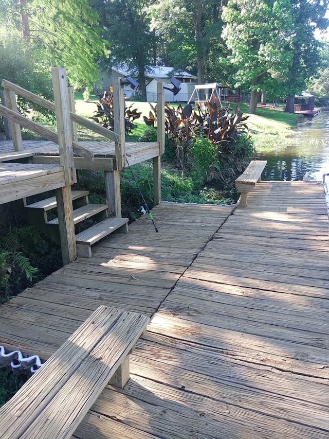 480 Spring Creek Rd, Warwick, GA 31796 - wooden deck with a boat dock