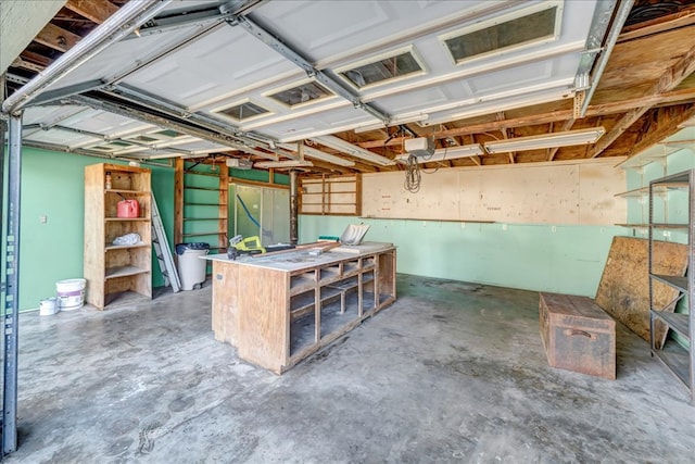 interior space featuring a garage door opener