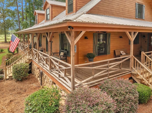 exterior space featuring a porch