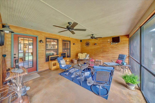 view of sunroom