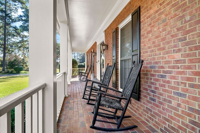 balcony with covered porch