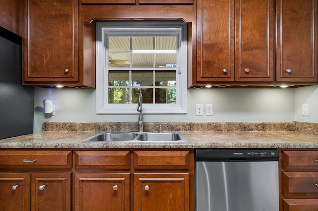 kitchen with sink and dishwasher