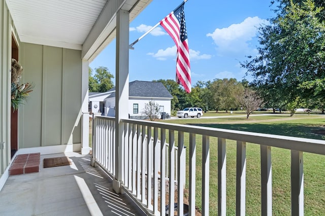 balcony with covered porch