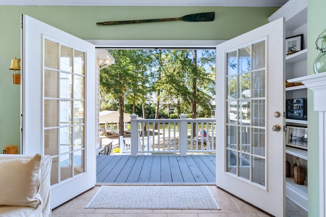 entryway with french doors