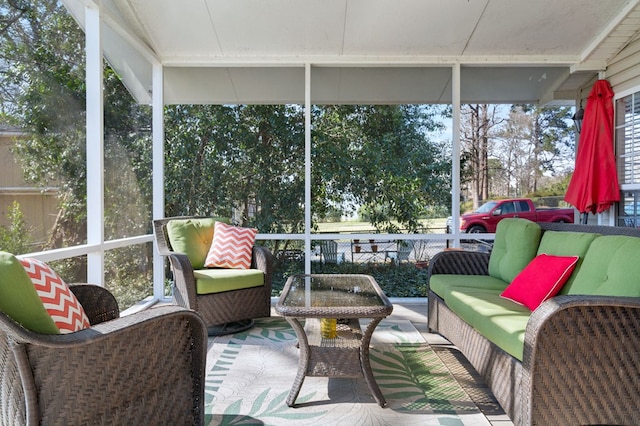 view of sunroom