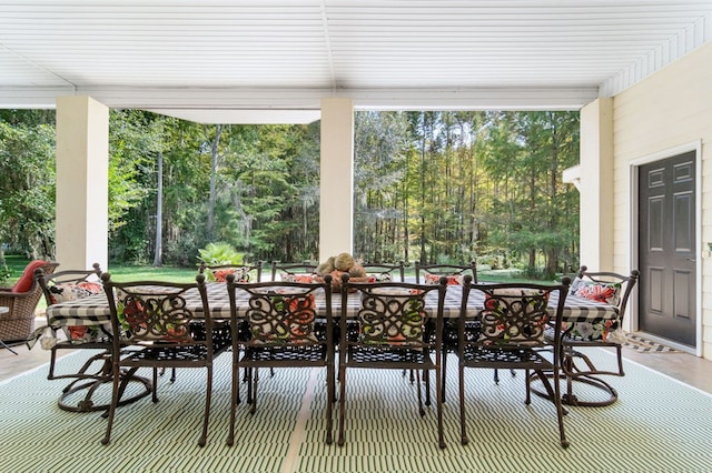 view of sunroom / solarium