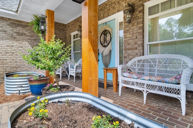 view of patio with a porch