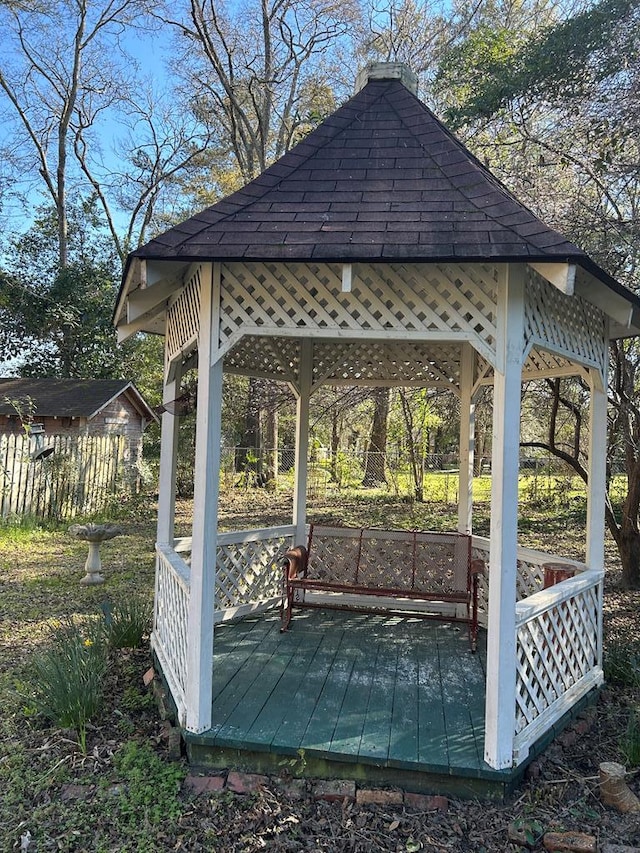 surrounding community with a gazebo