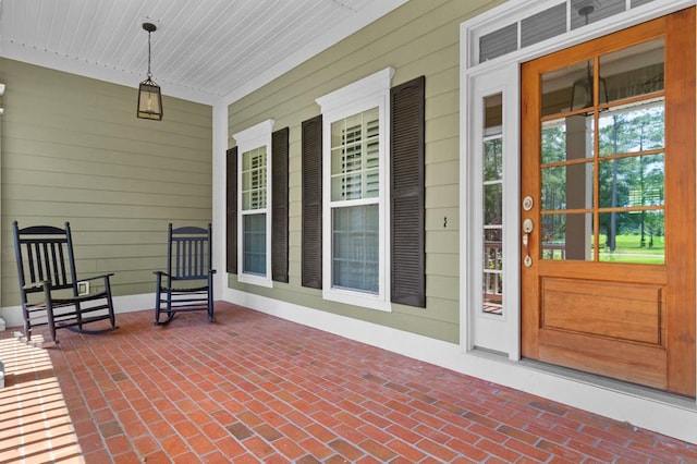 view of patio / terrace with a porch