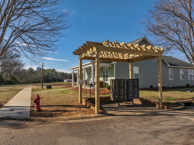 view of community featuring mail boxes