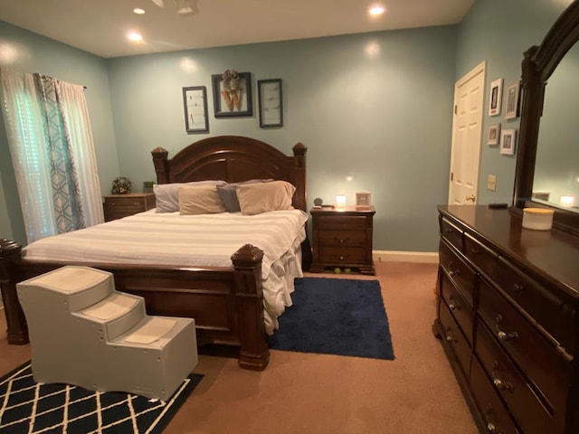 view of carpeted bedroom