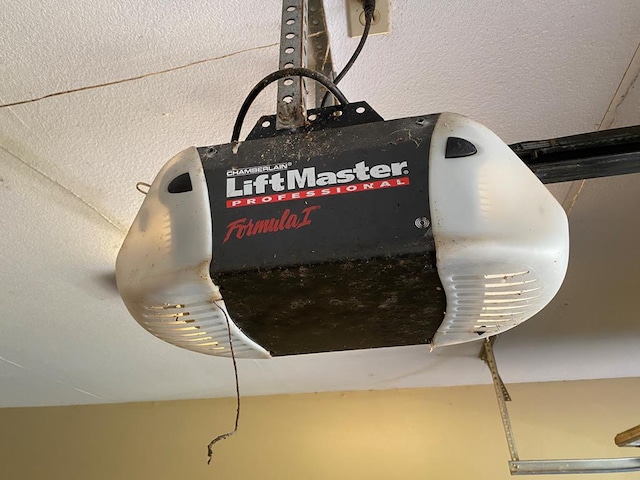 interior details featuring a garage door opener