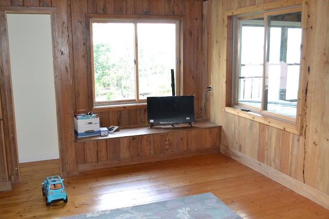 375 Flintside Dr, Cobb, GA 31735 - home office featuring wood walls, hardwood / wood-style flooring, and baseboards