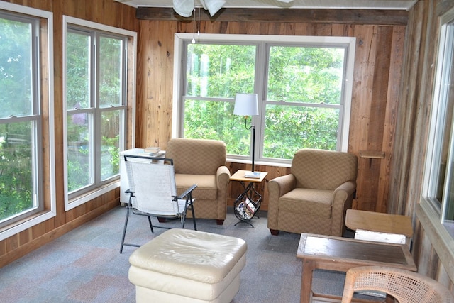 375 Flintside Dr, Cobb, GA 31735 - sunroom / solarium with wood walls and carpet floors