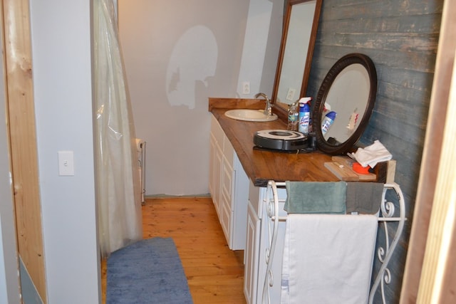 375 Flintside Dr, Cobb, GA 31735 - full bath with wood finished floors and double vanity