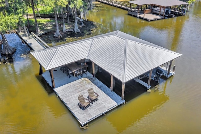 115 N Cedar Creek Rd, Cordele, GA 31015 - dock featuring boat lift and a water view