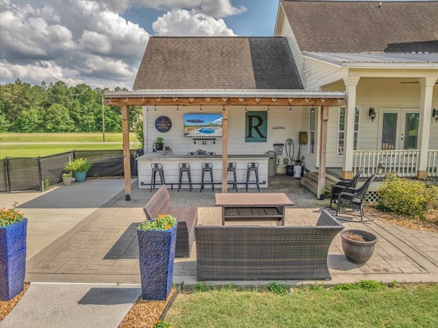 1942 Antioch Rd, Cordele, GA 31015 - view of patio / terrace with french doors and an outdoor hangout area