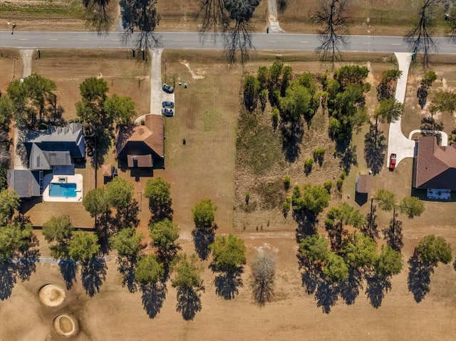 aerial view featuring a rural view