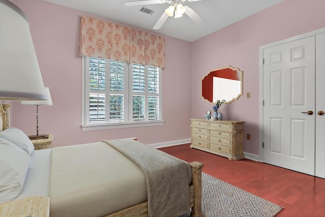 190 Scenic Rt, Cordele, GA 31015 - bedroom featuring wood finished floors, baseboards, and ceiling fan