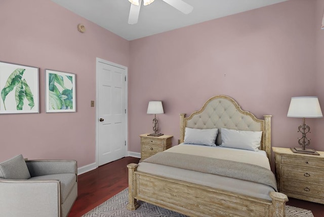 190 Scenic Rt, Cordele, GA 31015 - bedroom featuring wood finished floors, ceiling fan, and baseboards