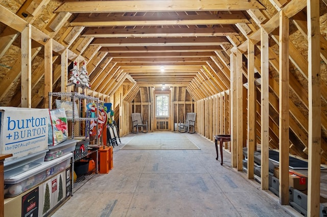 view of attic