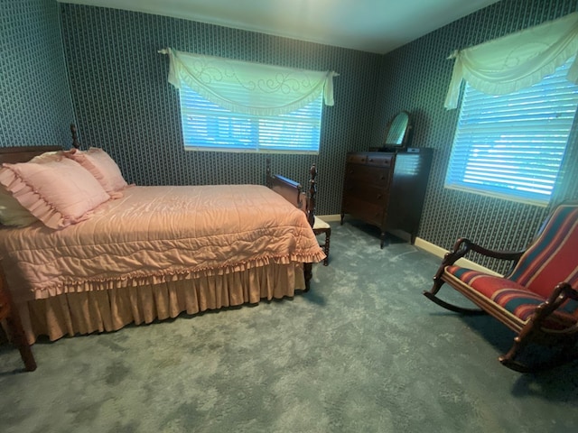 bedroom with carpet floors