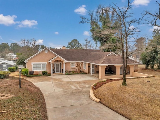 view of ranch-style home